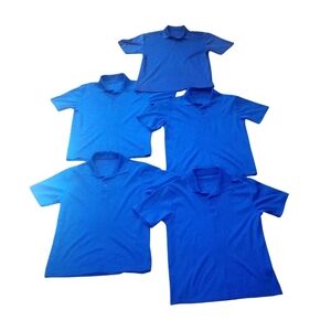 (5) Port Authority Mens M Polyester Silk Touch Performance Comfort Polo Shirt